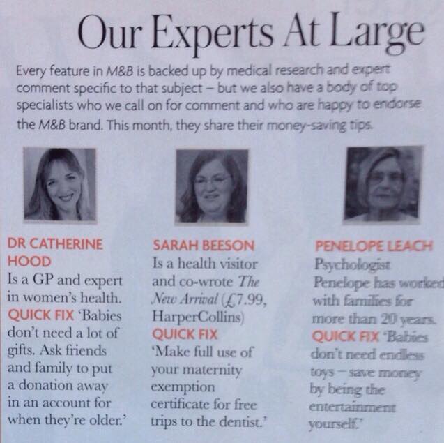 Experts Sarah Mother and Baby Nov 2014 issue
